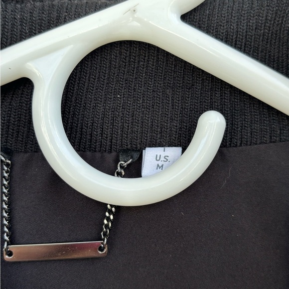 Chico's Black Bomber Jacket with Quilted Texture - Picture 8 of 8